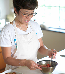 撮影風景　飛田和緒氏